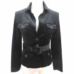 クードシャンス CdeC COUP DE CHANCE ジャケット スキッパーカラー ベルベット 総裏地 34 XS 黒 ブラック /YKのサムネイル