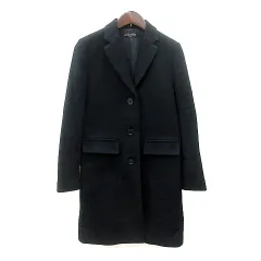 ユナイテッドアローズ UNITED ARROWS チェスターコート シングル 総裏地 ウール 36 S 黒 ブラック /MNのサムネイル