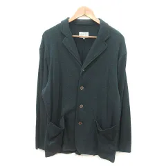 メンズメルローズ MEN'S MELROSE カーディガン 長袖 3 緑 グリーン /MSのサムネイル