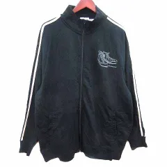 コンバース CONVERSE トラックジャケット ジャージ ジップアップ ライン 長袖 4L 黒 ブラック /YK ●RYのサムネイル