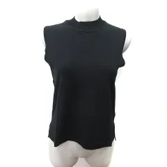 マーリエパーエフデ Maglie par ef-de カットソー ノースリーブ 7 S 黒 ブラック /YIのサムネイル