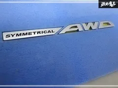 SUBARU スバル 純正 SYMMETRICAL AWD リアゲート エンブレム メッキ レガシィ アウトバック フォレスターのサムネイル