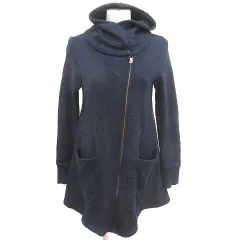 アラアラ ara ara パーカー スウェット ロング ジップアップ 長袖 2 M 紺 ネイビー /YKのサムネイル