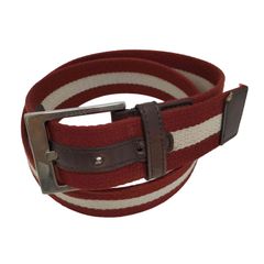 希少 美品】BALLY バリー ベルト トレインスポッティング レザー 茶×赤