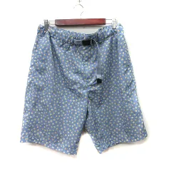 ニコアンド Niko and.. ハーフパンツ ショート 花柄 M 水色 /YIのサムネイル
