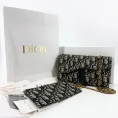 百貨店購入 Dior オブリーク サドル WOC チェーン 財布 クロスバックのサムネイル