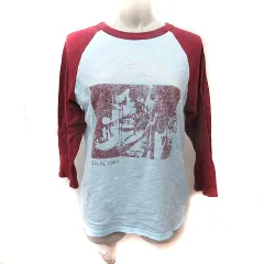 ジュエティ jouetie Tシャツ カットソー 長袖 M 水色 赤 レッド /YIのサムネイル