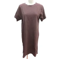 ディスコート Discoat Tシャツワンピース ひざ丈 半袖 F 茶 ブラウン /AUのサムネイル