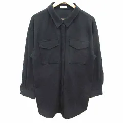 アー・ヴェ･ヴェ ミッシェルクラン a.v.v ステンカラージャケット ストレッチ 長袖 M 黒 ブラック /YKのサムネイル