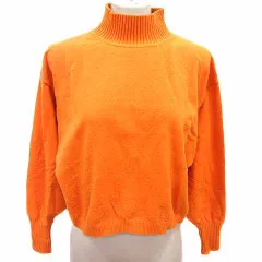 マオメイド mao made ニット セーター ハイネック 長袖 FREE オレンジ色 /YKのサムネイル