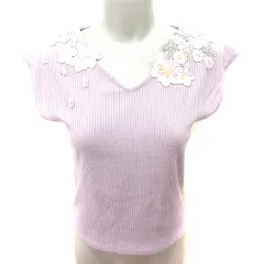 ウィルセレクション WILLSELECTION ニット セーター ノースリーブ M ラベンダー /RTのサムネイル