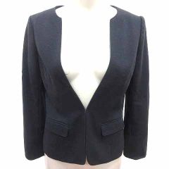 美品 セオリー ノーカラージャケット リネン混 Lサイズ LINDRAYIA
