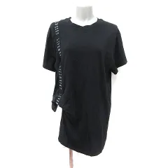 トラノイ TRANOI Tシャツ カットソー アシンメトリー 1 S 黒 ブラック /YIのサムネイル