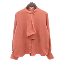 N.Natural Beauty Basic N.ナチュラルビューティーベーシック ブラウス 長袖 フリル M 茶 テラコッタ /MNのサムネイル