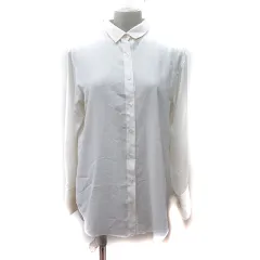 ギャバジンケーティー Gabardine K.T シフォンブラウス シアー 長袖 9 M 白 ホワイト /YIのサムネイル