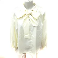 N.Natural Beauty Basic N.ナチュラルビューティーベーシック シャツ ブラウス 長袖 ボウタイ M パステルイエロー /RTのサムネイル