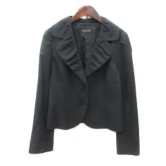 ランバン LANVIN テーラードジャケット ウール 背抜き 38 黒 ブラック /MSのサムネイル
