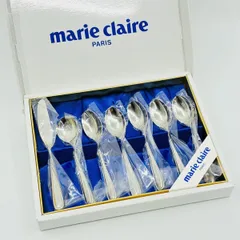 マリクレール marie claire カトラリー7点 ティースプーン5 スープスプーン バターナイフ 未使用 箱付 18-10のサムネイル