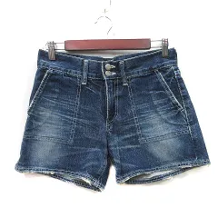 リベット&ブルー Rivet&Blue ショートパンツ デニム ダメージ加工 26 紺 ネイビー /YIのサムネイル