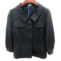 ソニア ソニアリキエル SONIA SONIA RYKIEL ジャケット ステンカラー 七分袖 38 黒 ブラック /RTのサムネイル