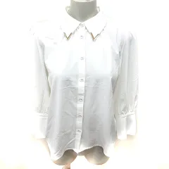 スウィングル Swingle シャツ ブラウス 長袖 M アイボリー /RTのサムネイル