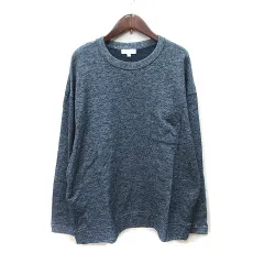 B&Y ユナイテッドアローズ BEAUTY&YOUTH ビューティー&ユース カットソー 長袖 総柄 L 紺 ネイビー /YIのサムネイル