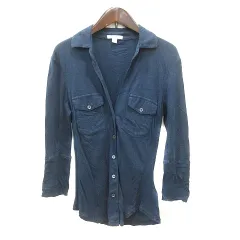 ジェームスパース JAMES PERSE STANDARD シャツ ブラウス スキッパーカラー 長袖 0 XS 紺 ネイビー /MNのサムネイル