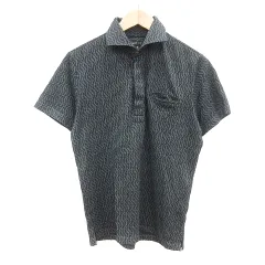ミッシェルクラン MICHEL KLEIN HOMME ポロシャツ 総柄 半袖 46 S グレー /MNのサムネイル