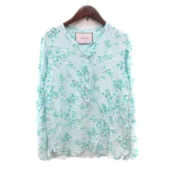 バグッタ Bagutta ブラウス 花柄 長袖 S 水色 ライトブルー /MNのサムネイル
