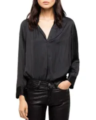 ザディグ エ ヴォルテール レディース トップス シャツ サテン Zadig Voltaire Tink Satin Tunic Top Noirのサムネイル