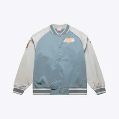 ミッチェルネス メンズ アウター ジャケット・ブルゾン サテン Mens Mitchell Ness BlueSilver Los Angeles Lakers Thunderstorm Lightwのサムネイル