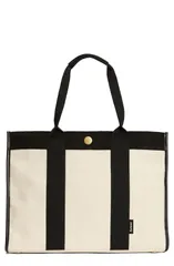 バブアー レディース バッグ コットン Barbour Large Selena Cotton Canvas ToteCRU エクリュのサムネイル
