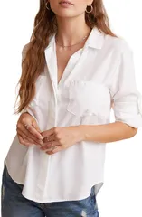 ベラダール レディース トップス シャツ Bella Dahl Split Back ButtonUp Shirt WHITE ホワイトのサムネイル