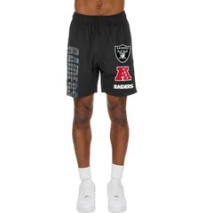 ニューエラ メンズ ボトムス ハーフパンツ・ショーツ ショートパンツ Mens New Era Black Las Vegas Raiders Match Shorts Black ブラックのサムネイル