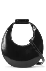 スタウド レディース バッグ ミニ レザー STAUD Mini Moon Leather Bag BLACK ブラックのサムネイル