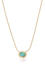 エティカ レディース アクセサリー ネックレス・チョーカー レース Ettika Semiprecioustone Pendant Necklace TURQUOISE GOLD ターコイズのサムネイル