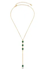 エティカ レディース アクセサリー ネックレス・チョーカー レース Ettika Sparkle Dip YNecklace GREEN グリーンのサムネイル