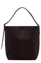 マンゴ レディース バッグ スエード MANGO Large Suede Bucket Bag CHOCOLATE チョコレートのサムネイル