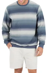 ハーレー メンズ アウター パーカー・スウェット シャツ Hurley Hacienda Stripe Sweatshirt MONSOON ストライプのサムネイル