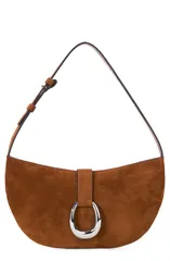 スタウド レディース バッグ レザー STAUD Harlow Crescent Leather Shoulder Bag TABACのサムネイル