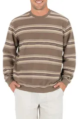 ハーレー メンズ アウター パーカー・スウェット シャツ Hurley Hacienda Stripe Sweatshirt WOODSIDE ストライプのサムネイル