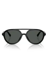 ジミーチュー レディース アクセサリー サングラス・アイウェア Jimmy Choo 55mm Pilot Sunglasses BLACK DARK GREY ブラックのサムネイル