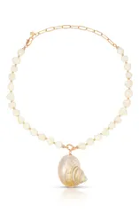 エティカ レディース アクセサリー ネックレス・チョーカー レース Ettika Sunken Treasure Shell Necklace IVORY GOLD アイボリーのサムネイル