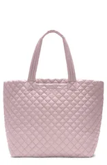 エムジーウォレス レディース バッグ ナイロン レザー MZ Wallace Large Metro Tote Deluxe Leather Trim Nylon Tote QUAILのサムネイル