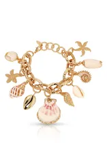 エティカ レディース アクセサリー ブレスレット・バングル・アンクレット Ettika Shell Charm Bracelet GOLD ゴールドのサムネイル