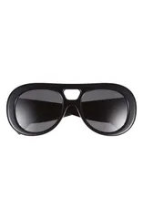 ジバンシー レディース アクセサリー サングラス・アイウェア Givenchy Bold 53mm Gradient Round SunglassesHINY BLACK SMOKE ブラックのサムネイル