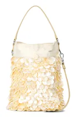 スタウド レディース バッグ ミニ STAUD Mini Lila Pearl Paillette Bucket Bag CREAM クリームのサムネイル