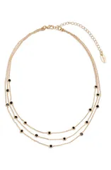 エティカ レディース アクセサリー ネックレス・チョーカー レース Ettika Crystal Dot Laye red Necklace BLACK ブラックのサムネイル