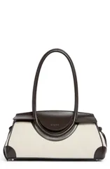 スタウド レディース バッグ レザー STAUD Maude Canvas Leather Shoulder Bag NATURAL ESPRESSOのサムネイル