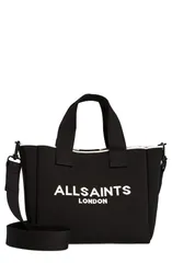 オールセインツ レディース バッグ ポリエステル ミニ AllSaints Minizzy Recycled Polyester Tote BLACK ブラックのサムネイル